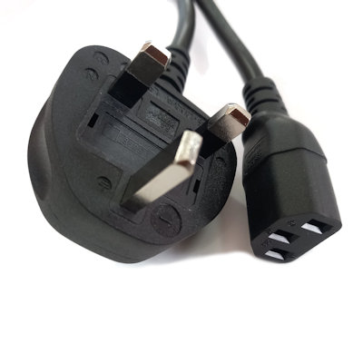 Eagle Black IEC to UK Mains Plug 10M Kettle Lead CE Approved Multi Packs C13 
